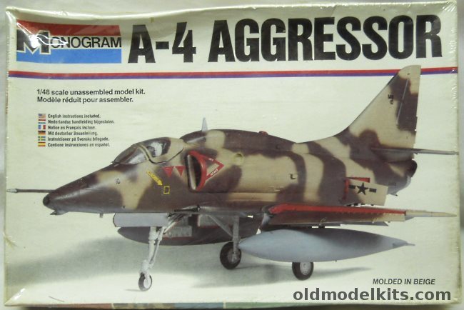 Monogram 1/48 Douglas A-4 Aggressor Skyhawk (Top Gun) - A-4E or A-4F Variants, 5411 plastic model kit